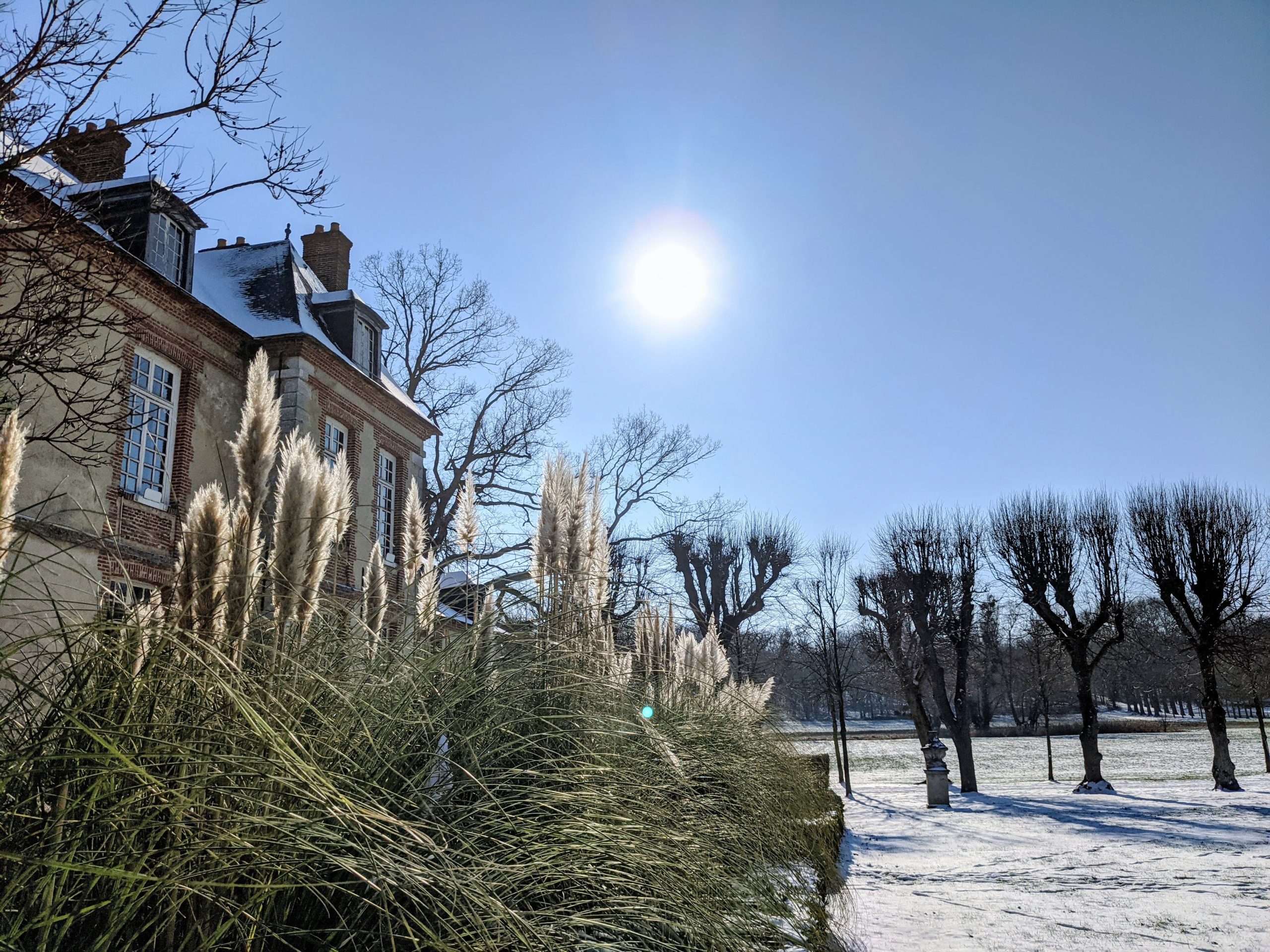 Château de Plaisir sous la neige